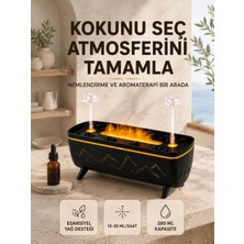 Uzaktan Kumandalı Hava Nemlendirici Aromaterapi Difüzörü 2 4 8 Saat Zamanlayıcılı Siyah