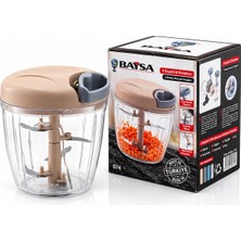 Techora Sale Ipli 5 Bıçaklı Kaymaz Taban - Paslanmaz Bıçak Sebze Doğrayıcı El Rondosu BX40