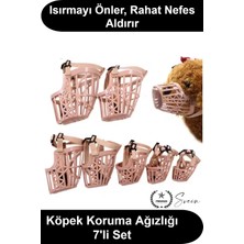 Svein #köpekağızlığı Köpek Ağızlığı 7'li Set Ayarlanabilir Kayışlı Plastik Koruma Ağızlık Isırma Önleyici Nefes Alabilen Kafes Tipi Yavru Yetişkin Küçük Orta Büyük Irk Uyumlu Eğitim Yürüyüş Veteriner Için