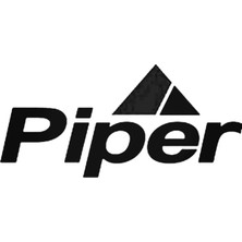 Berrybu Piper Amblem Havacılık Oto Özel Yeni Kaliteli Kaliteli Sticker Siyah 20 cm