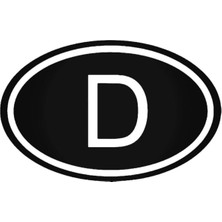 Berrybu Germany D Deutschland Country Oval Oto Özel Yeni Sticker 20 cm