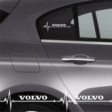 Berrybu Volvo 460 Için Özel Yeni Uyumlu Aksesuar Oto Ritim Özel Yeni Sticker 2 Adet 20*9 cm