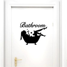 Berrybu Kadın Figürlü Bathroom Banyo Özel Yeni Sticker