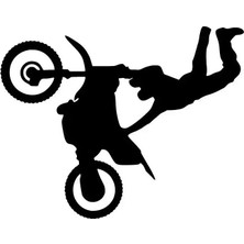 Berrybu Moto Araçkroscu Model 2 Oto Araç Sticker Siyah 25 x 20 cm Boyutunda
