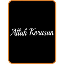 Berrybu Allah Korusun Oto Özel Yeni Sticker Beyaz 40*8 cm