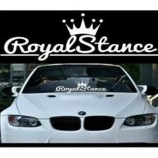 Berrybu Royal Stance Oto Arka Cam Sticker Beyaz