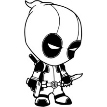 Berrybu Deadpool Oto Cam Özel Yeni Kaliteli Kaliteli Sticker