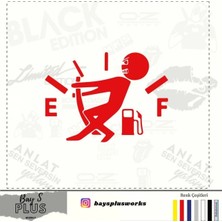 Berrybu Oto Yakıt Depo Kapağı Özel Yeni Kaliteli Kaliteli Sticker Kırmızı 15 cm