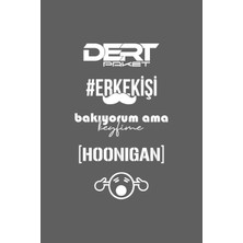Berrybu Oto Arka Cam Özel Yeni Sticker Model 51 Beyaz 40*20 cm