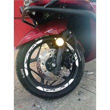 Berrybu Honda Pcx Uyumlu Beyaz Kesimli Jant Şerit Sticker