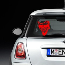 Berrybu Joker Maske Oto Cam Özel Yeni Kaliteli Kaliteli Sticker Kırmızı 30*20 cm
