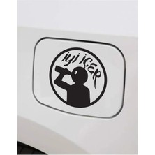 Berrybu Iyi Içer Komik Oto Yakıt Depo Kapağı Özel Yeni Sticker 10*1,51 cm