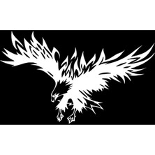Berrybu Kartal Tasarım Oto Kaput Sticker Beyaz 50*80 cm
