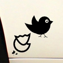 Berrybu Sevimli Kuş Yumurta Tasarımı Su Geçirmez Çıkarılabilir Oto Özel Yeni Sticker 2 Parça 16*15 cm