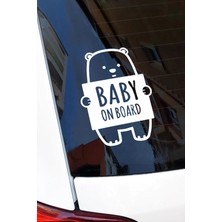 Berrybu Baby On Board Oto Özel Yeni Sticker Beyaz