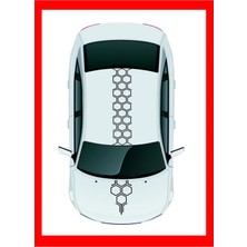 Berrybu Bal Peteği Tavan-Kaput Oto Sticker (Ecnrshop Tarafından Gönderilmektedir) Set 100*20 cm - 55*20 cm