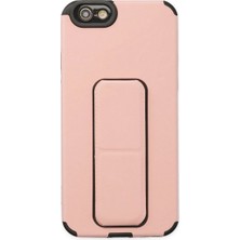 Apple Iphone 6 Kılıf Mega Standlı Silikon - Pudra