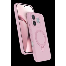 Huawei Honor 600 Lite Regal Magsafe Standlı Kapak - Açık Pembe