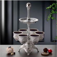 Fair Home Türk Kahvesi Fincan Takımı Askılıklı Metal Gümüş – Mirra Model