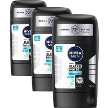 Prime Men Erkek Stick Deodorant & Invisible Fresh 72 Saat Anti-Perspirant Koruma, 50 ml (3 Paketi)