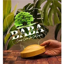 Babalar Günü Hediyesi, Babaya Hediye, Baba, Evimizin Çınarı Hediyesi, Renkli Isim Yazılı Kişiye Özel 3D LED Lamba
