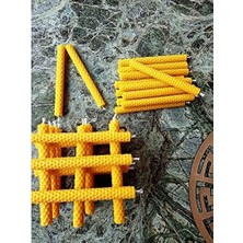 (8 Adet) 14CM Dilek Mumu Doğal Petek Mum Beeswax Candle Bal Mumu Mum