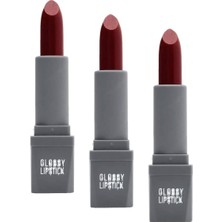 Prime Uzun Süre Kalıcı Yoğun Renk Veren Nemlendirici Parlak Ruj - Glossy Lipstick 324 Raspberry Marmalade (3 Paketi)