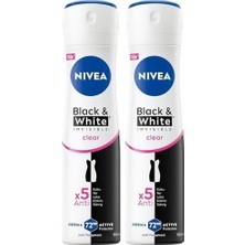 Prime Kadın Sprey Deodorant & Invisible Clear 150 Ml,72 Saat Terleme ve Ter Kokusuna Karşı Anti Perspirant Koruma, Çiçek Kokusu,kıyafetlerde Leke Karş