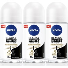 Prime Kadın Roll On Deodorant & Invisible Ipeksi PÜRÜZSÜZLÜK,48SAAT Koruma 50MLX3