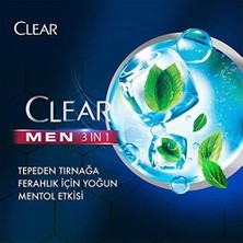 Prime Clear Men Sport 3in1 Ferahlatıcı Mentol ile 350 ml X2 + Clear Men 3in1 Arındırıcı Kömür ile 350 ml