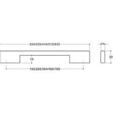 Prime 7327 Modern Kulp Siyah Renk 192 mm