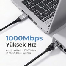 Prime Bix C6C01 Usb-C To 1000MBPS Gigabit Ethernet Dönüştürücü Cat6 Kablo 1 Metre Thunderbolt 3/4/5, Mac/windows/ipad/ Uyumlu