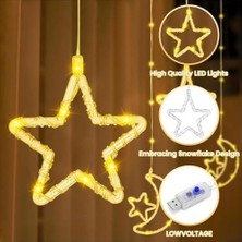 Su Geçirmez 3 Metre LED Işıklı Ay ve Yıldız Işık Zinciri Dekoratif Fişli Aydınlatma Ev Dekorasyonu Salon Oda Merdiven Balkon Süslemeleri Için Yılbaşı