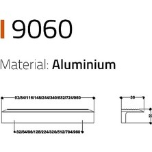 Prime /çizgili Kulp Tek Adet 512 mm Altın Renk