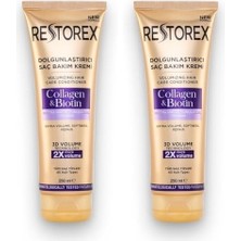 Prime Restorex Dolgunlaştırıcı Saç Bakım Kremi Collagen & Biotin 250 ml 2li Paket