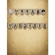 Myg Plus Harry Potter Temalı Happy Birthday Yazı Banner Doğum Günü Parti Süsü