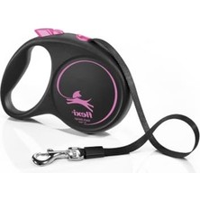 Myg Plus Pembe 5mt Şerit Tasma, Black Design M Beden