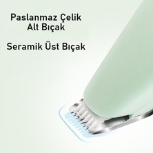 Prime Kedi Köpek Pati Tüy Kesme Makinesi Sessiz Hassas Bölge Traş Cihazı Seramik & Çelik Bıçaklı Yeşil
