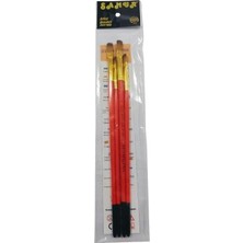 Prime Süper 4'lü Sentetik Yağlı ve Akrilik Boya Fırça Seti, 4 Parça, 2.5mm Fırça Genişliği, 15CM Sap Uzunluğu, Standart Boy, No: 2-4-6-8