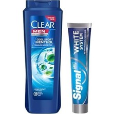 Prime Signal Diş Macunu Original 2 Haftada Daha Beyaz Dişler 75 ml X2 + Clear Men Kepeğe Karşı Etkili Şampuan Sport Menthol 600 ml