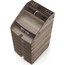 Prime Tower Ofis Masaüstü Organizer 10 Kat A4 Evrak Rafı (Ceviz)