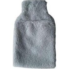 Prime Sıcak Su Torbası Yan Cepli Gri Peluş Termofor 27X17X2CM 750ML