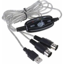 Prime USB Midi Kablo USB 2 x 5 Pin Midi Kablo 5 Pin Midi Kablo USB Çevirici