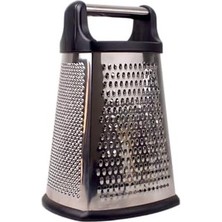 Prime 4 Taraflı Paslanmaz Çelik Rende, Dikdörtgen Kaydırmaz Tabanlı Tutacaklı Paslanmaz Çelik Rende (22CM*14CM*12CM)