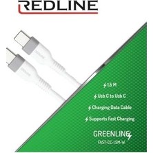 Prime Redlıne Type-C'den Type-C'ye Hizli Sarj ve Veri Kablosu, 1.5 Metre