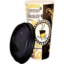 Prime Aygün Excodi Cup -  12 Oz Siyah Kapaklı Karton Bardak - 300 ml - 100 Adet Kaliteli Kahve Bardağı, Sızdırmaz, El Yakmaz - Bej (Americano,, Capucc