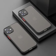 Prime & Aksesuar 11 ile Uyumlu Arka Kısmı Mat Şeffaf Yapıya Sahip Kenarları Silikon Tpu Malzemeden Üretilmiş Renkli Tuşlara Sahip Kamera Korumalı Tran