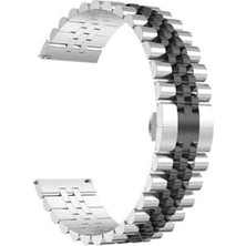 Prime - Mi ile Uyumlu Metal Kordon Rolex Style Jubilee Hafif Metal Kayış - Gümüş
