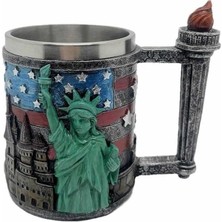 Prime Amerika Özgürlük Anıtı Tasarımlı Çelik Kupa Bardak