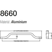 Prime 320 mm Siyah Renkli Modern Kulp